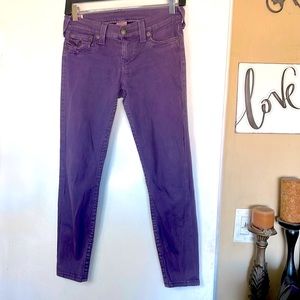 True Religion Purple Skinny Jeans